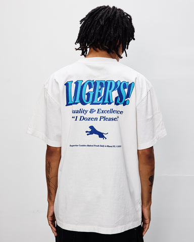 LIGER'S! Classic Logo White 2 Tone Blue